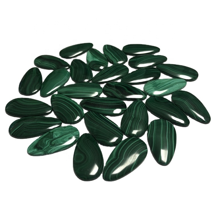 Natuerlike pear Malachite Cabochon Lot Semi Precious Gemstone CabochOn Make Gholesale 31