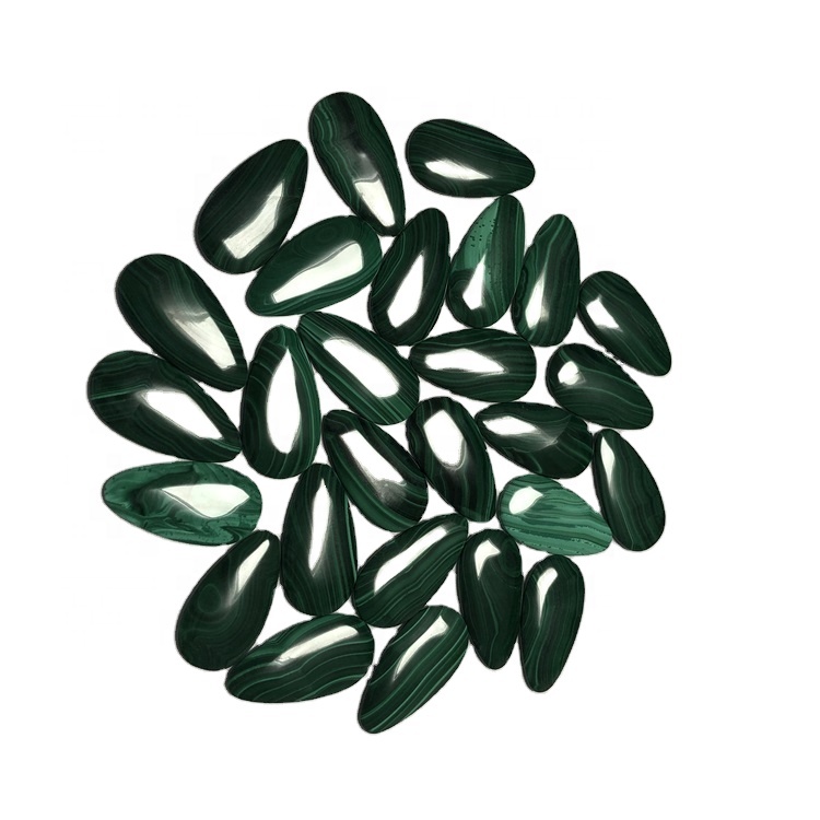 Natuerlike pear Malachite Cabochon Lot Semi Precious Gemstone CabochOn Make Gholesale 33