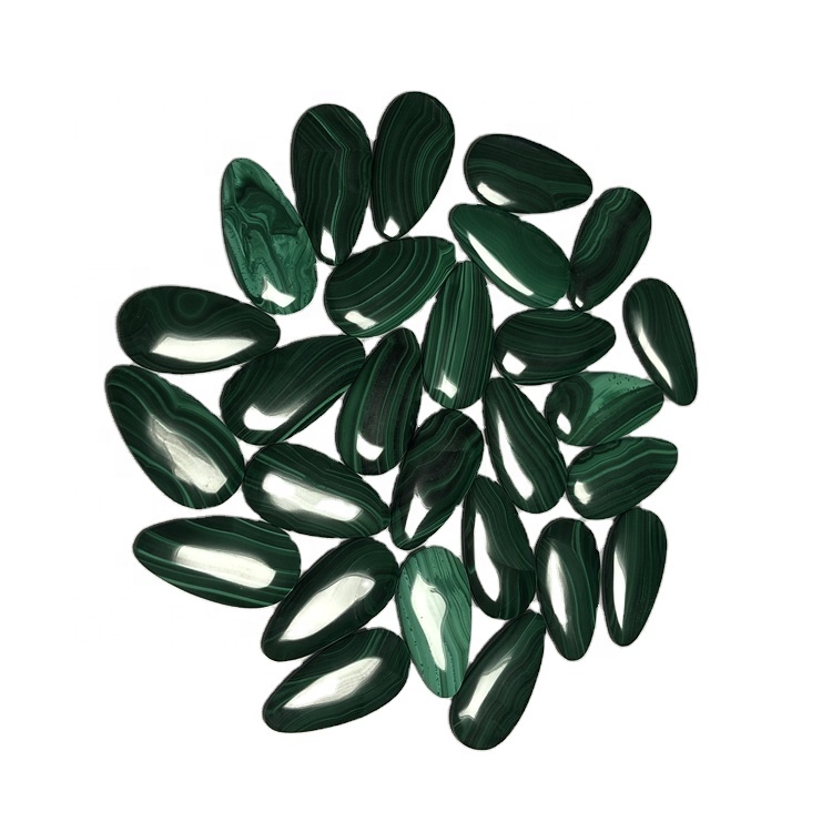 Natuerlike pear Malachite Cabochon Lot Semi Precious Gemstone CabochOn Make Gholesale 35