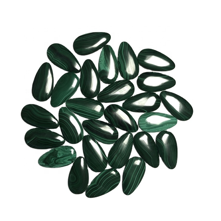 Natuerlike pear Malachite Cabochon Lot Semi Precious Gemstone CabochOn Make Gholesale 37