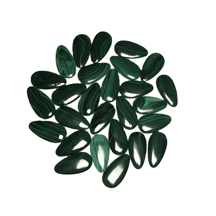Natuerlike pear Malachite Cabochon Lot Semi Precious Gemstone CabochOn Make Gholesale 39