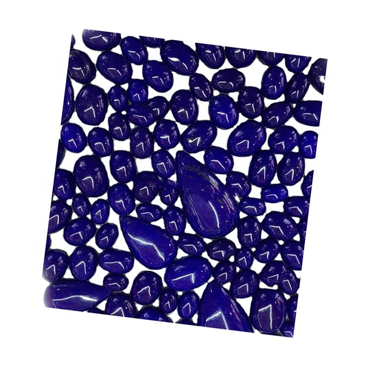 Natural Lapuis Lazuli Lapis Care Sovis Lazuli Gemstone Smooth Cabochon 37