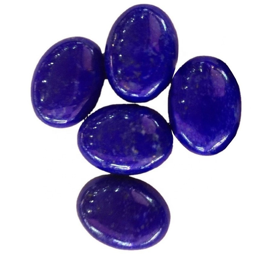 100% de alta calidade de alta calidade Lapis Lazuli Cabochon Lapis Lazuli Solto de pedra de pedra polaca Gemstone Forma ovalada 37