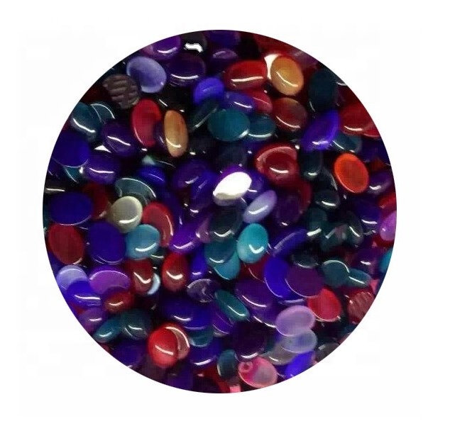 An Bhotswana Nádúrtha Cabochon Cabochon Caighdeán Amazing Féitheacha Violaí Bands An Bhotswana Agate Agate Gemstone Leathchosúil Leictreonach Stone Loose Jivolish J 35