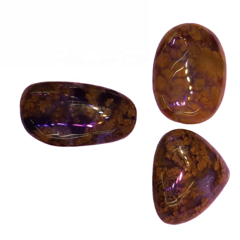 Mồi vàng tự nhiên agate hình bầu dục hình bầu dục đá quý tháng tư sinh nhật tháng tư 33