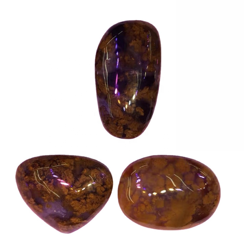 Mồi vàng tự nhiên agate hình bầu dục hình bầu dục đá quý tháng tư sinh nhật tháng tư 35