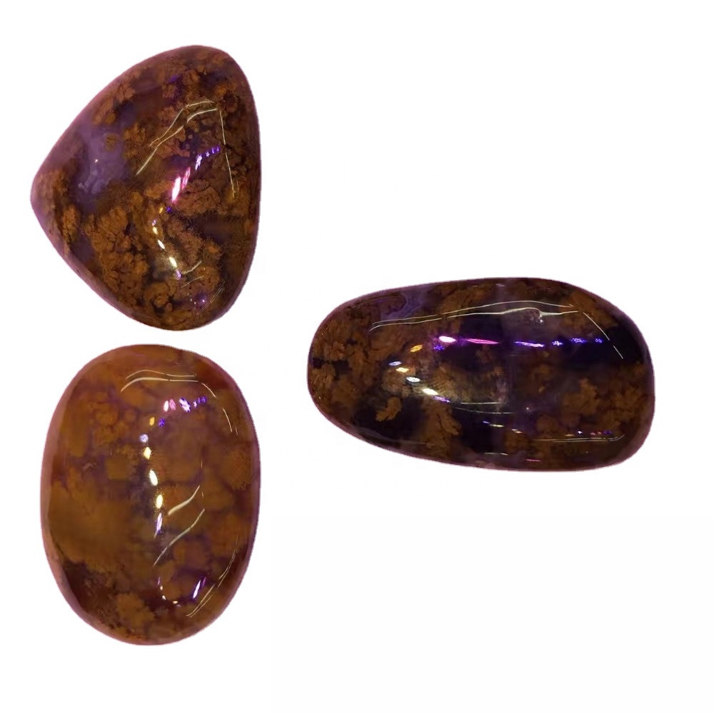 Mồi vàng tự nhiên agate hình bầu dục hình bầu dục đá quý tháng tư sinh nhật tháng tư 37