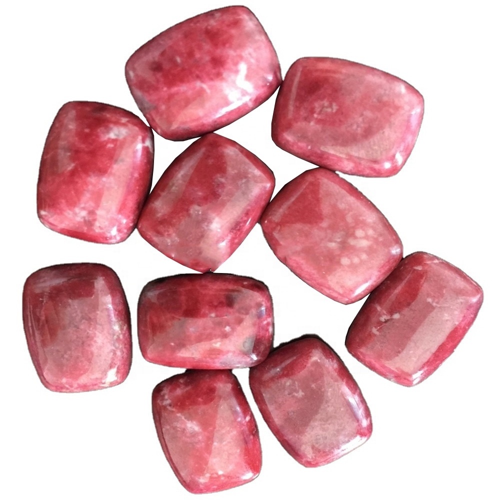 Ikhwalithi ephezulu! I-Natural Thulite Cabochon Top Pink Pink Thulite Gemstone Semi Precious Thulite Stone Okubi 37