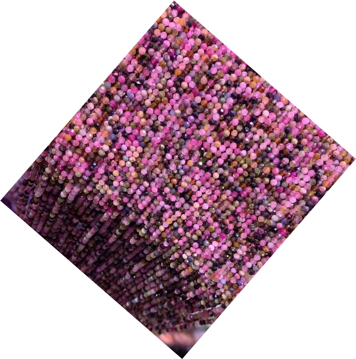 Multi Tourmaline Faceed Beads Beads de pedres precioses soltes 35