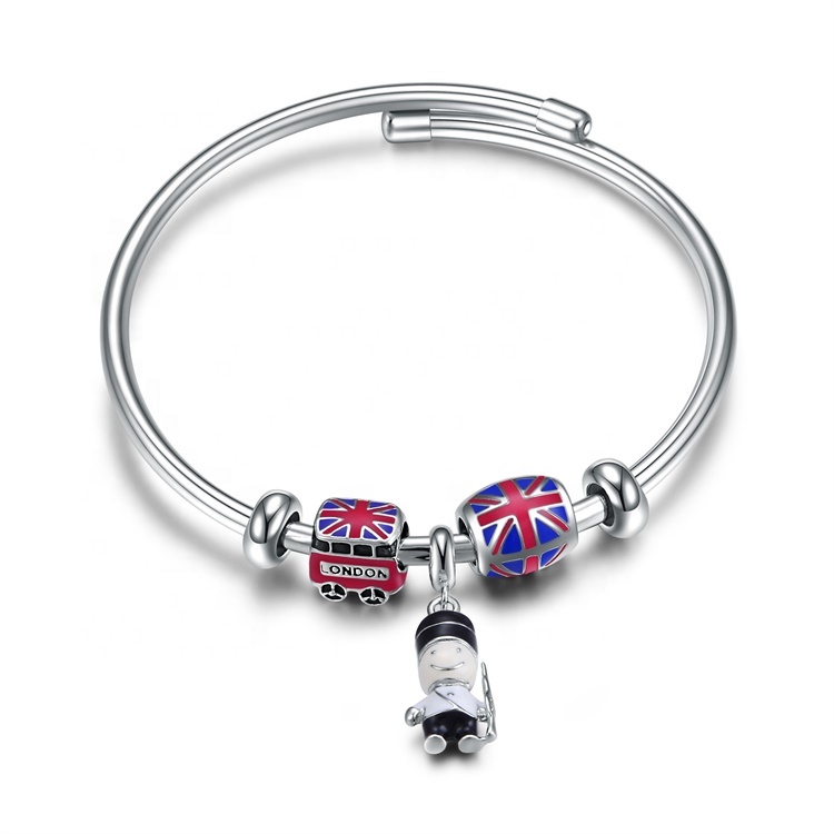 Natürliches Mode Damen Natural Crystal 925 Sterling Silber Armband 13