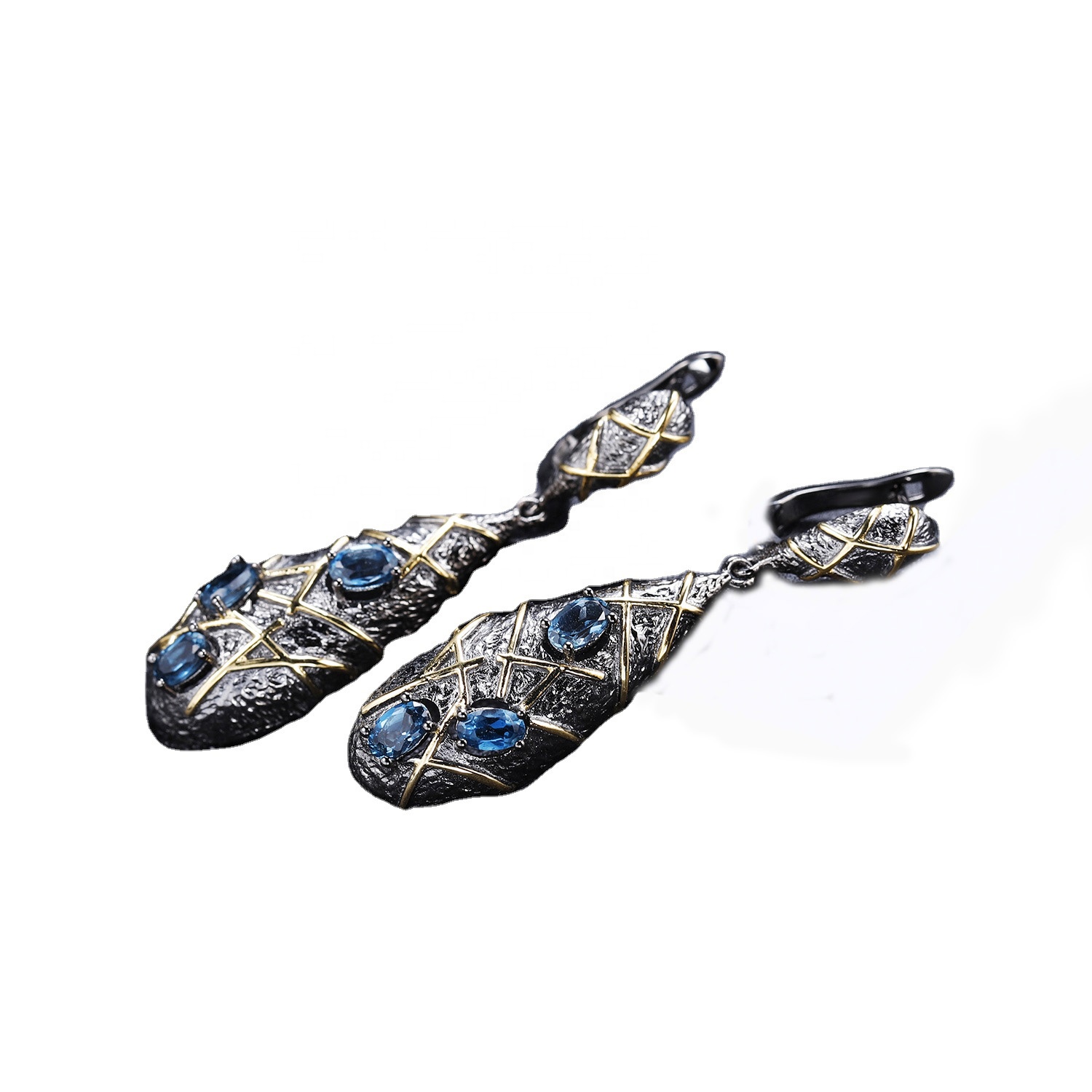 Blue Corundu Gold Golding Mhete 38