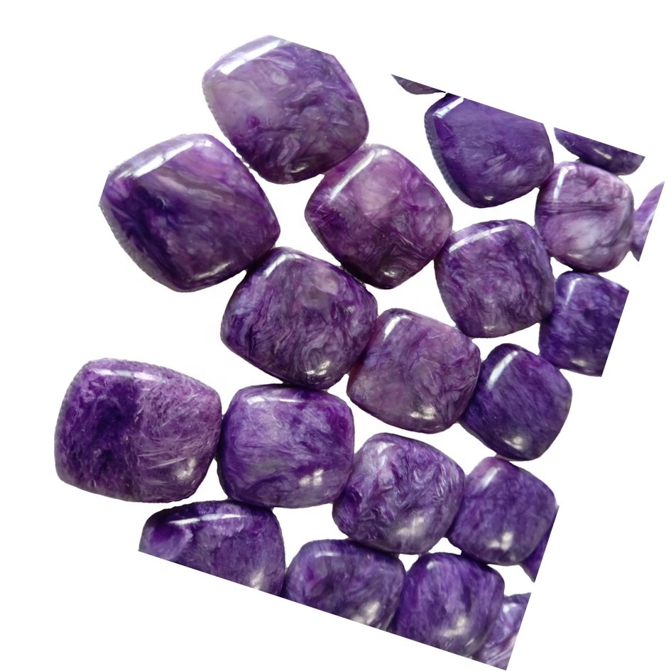 Ručno izrađeni labav charoite Gemstone Cabochon Square for Oblik za nakit izrada ruski hcorate Gemstone 31