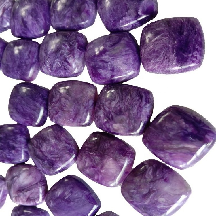 Ručno izrađeni labav charoite Gemstone Cabochon Square for Oblik za nakit izrada ruski hcorate Gemstone 37