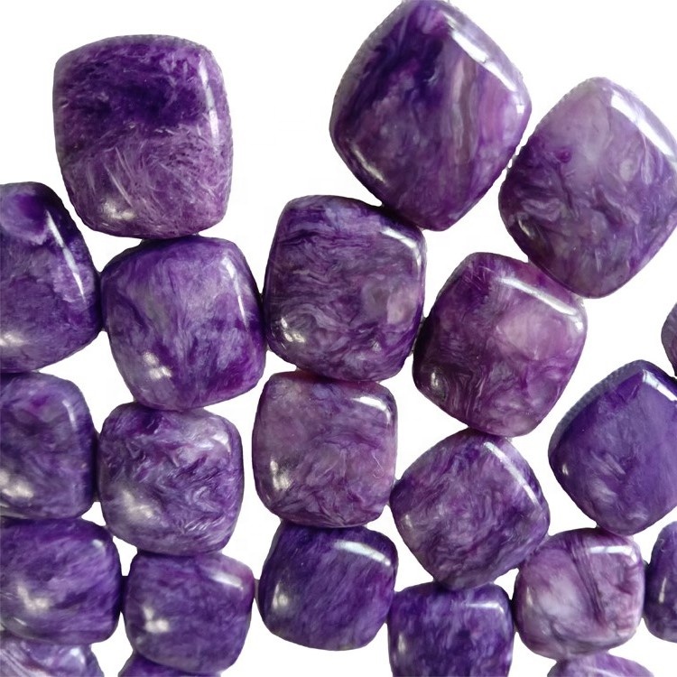 Ručno izrađeni labav charoite Gemstone Cabochon Square for Oblik za nakit izrada ruski hcorate Gemstone 35
