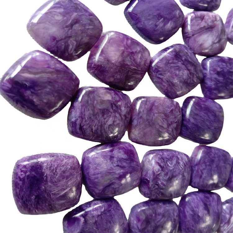 Ručno izrađeni labav charoite Gemstone Cabochon Square for Oblik za nakit izrada ruski hcorate Gemstone 33