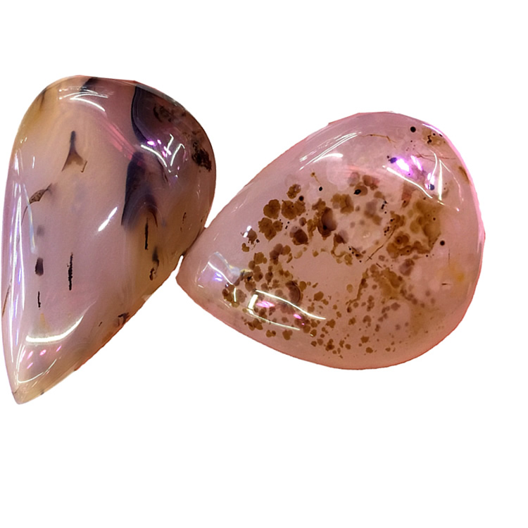 Blommor agat ädelsten gör grossist naturlig körsbärsblomning agat cabochon 35