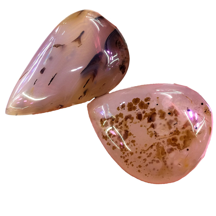 Blommor agat ädelsten gör grossist naturlig körsbärsblomning agat cabochon 33