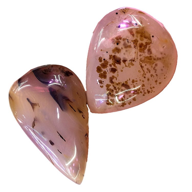 Blommor agat ädelsten gör grossist naturlig körsbärsblomning agat cabochon 37