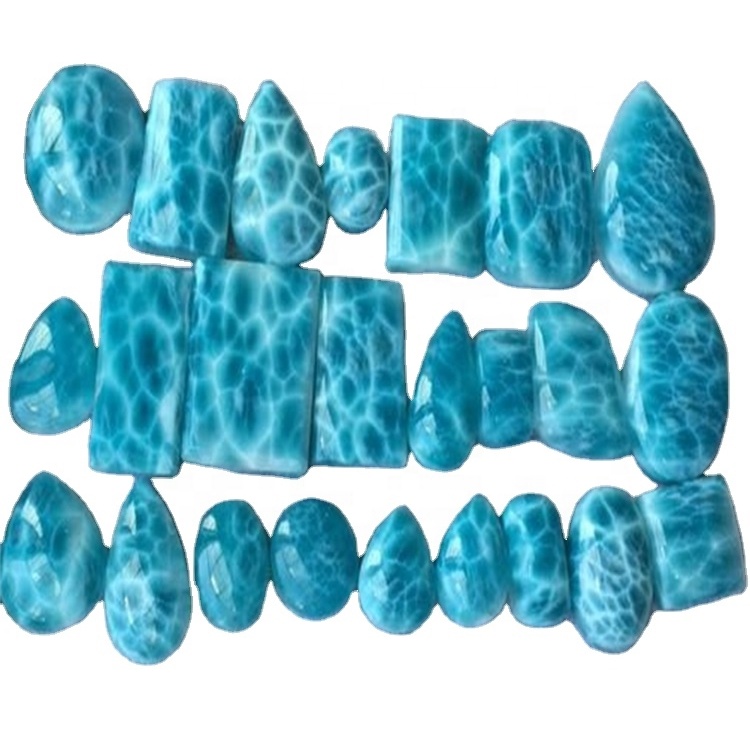 Natyrore Larimar Cabochon Amazing me shumicë Lot Larim Gemstone Mix Shape Gemstone Larimar gur i çmuar gur i çmuar 38