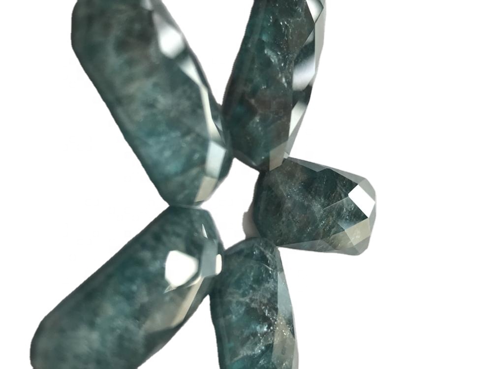 Apatite Asli Double Pendant Blue Pendant Apatite Pendant Apatite Nggawe Perhiasan 35