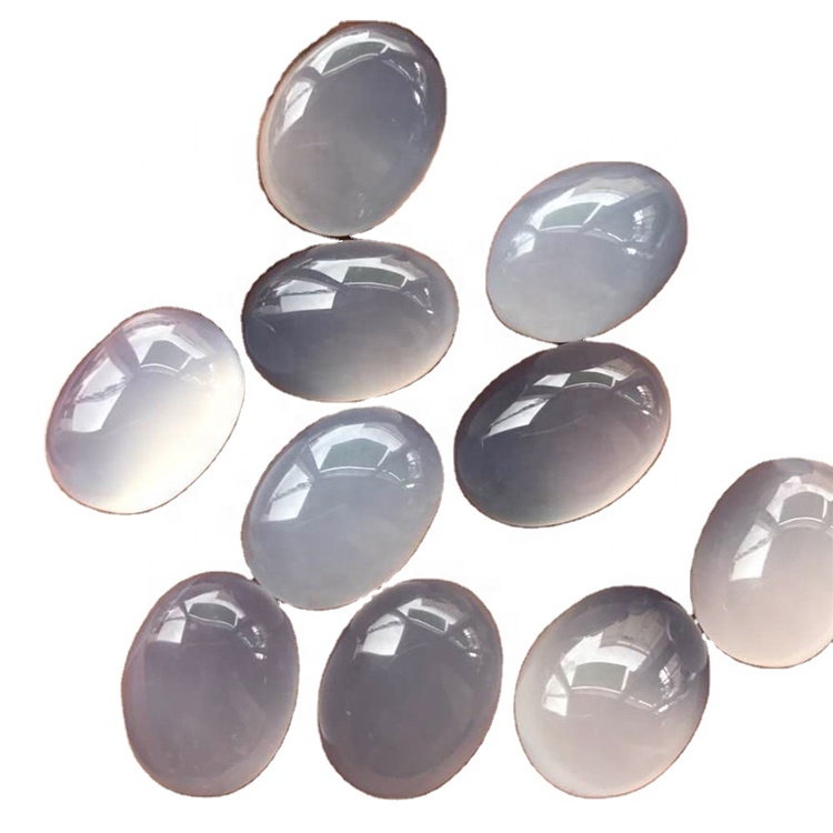 រាងពុលរាងពងក្រពើធម្មជាតិ CaboDocon បានក្រិតតាមបែបខៀវខៀវ Glecedony Gemstone សម្រាប់គ្រឿងអលង្ការ 35