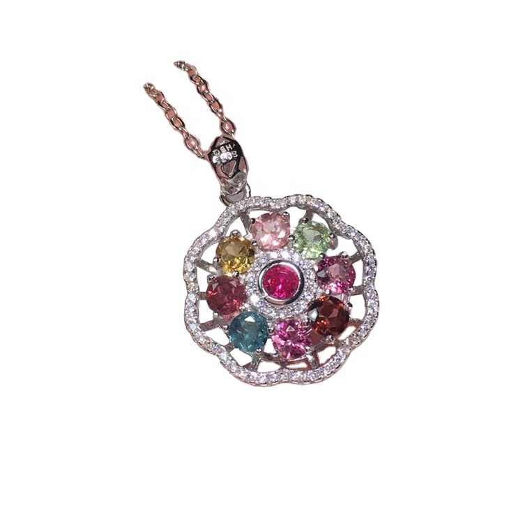 Desain Wangun Perhiasan Pendant Kembang Kembang Berlian Alam 9