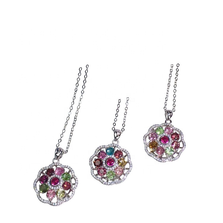 Desain Wangun Perhiasan Pendant Kembang Kembang Berlian Alam 15