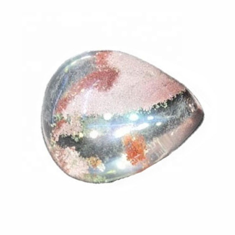 Табиғи көп түсті Phantom кварц Кабочон Кабочон Лодолит Кварц Гемстон Гемстон Кварц Кварц Quartz Зергерлік бұйымдарға арналған борпылдақ гемстон 35