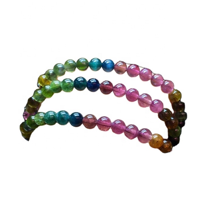 દાગીના બનાવવા માટે કુદરતી પીરોજ સ્મૂથ રાઉન્ડલ 6mm આકાર પીરોજ રત્ન માળા 25