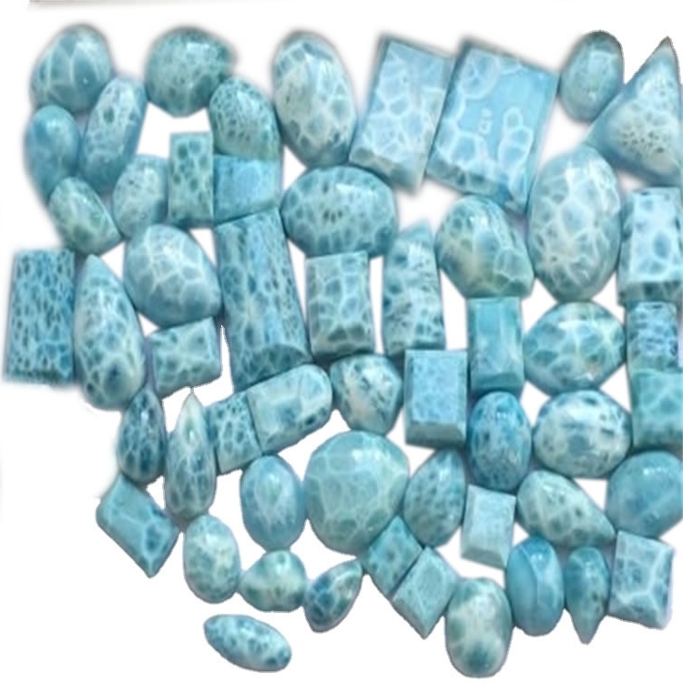 Natural Larimar FreeForm Gemstone Cabochon Fes una pedra preciosa flotant a l'engròs 34