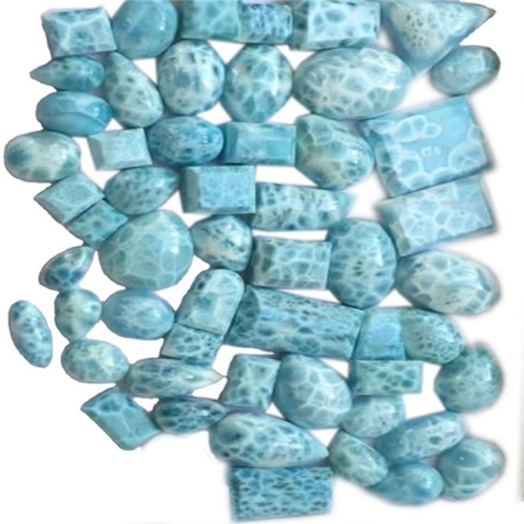 Natural Larimar FreeForm Gemstone Cabochon Fes una pedra preciosa flotant a l'engròs 36