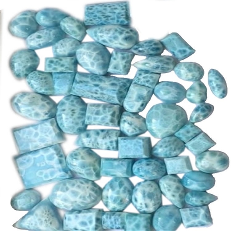 Natural Larimar FreeForm Gemstone Cabochon Fes una pedra preciosa flotant a l'engròs 38