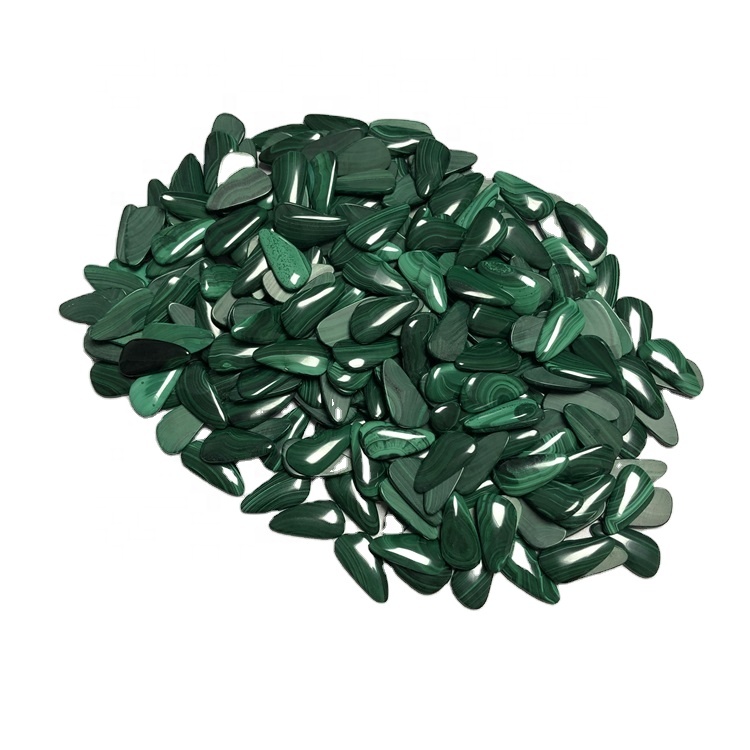 Akwụkwọ ndụ akwụkwọ ndụ malachite green na ụlọikwuu nke anụ ọhịa ped udiochite cabochie cabebon rụrụ 13