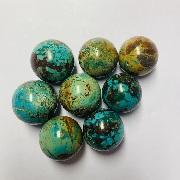 Genuino 100% Natural Turquoise GemStone Round 21mm-25mm Beads soltos 9