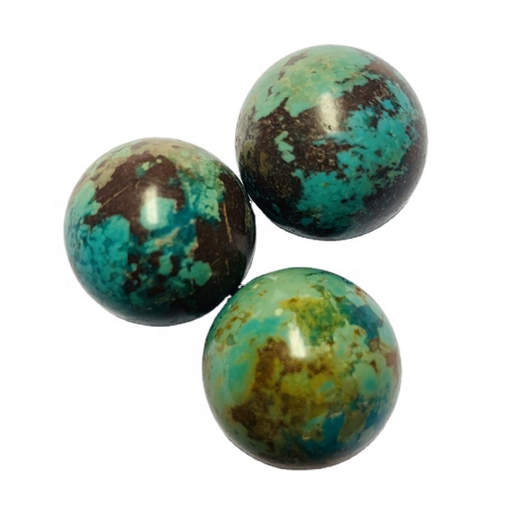 Genuino 100% Natural Turquoise GemStone Round 21mm-25mm Beads soltos 7