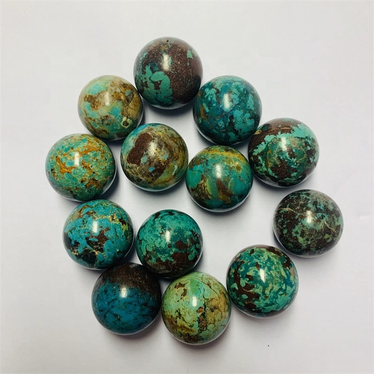 Genuino 100% Natural Turquoise GemStone Round 21mm-25mm Beads soltos 13