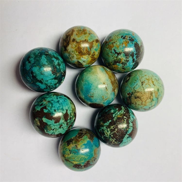 Genuino 100% Natural Turquoise GemStone Round 21mm-25mm Beads soltos 11