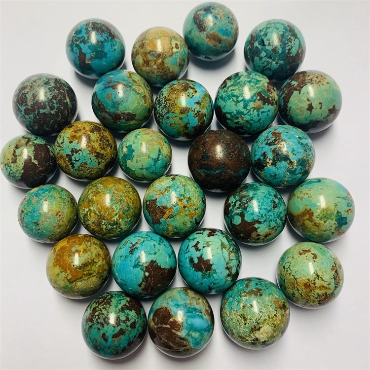 Genuino 100% Natural Turquoise GemStone Round 21mm-25mm Beads soltos 15