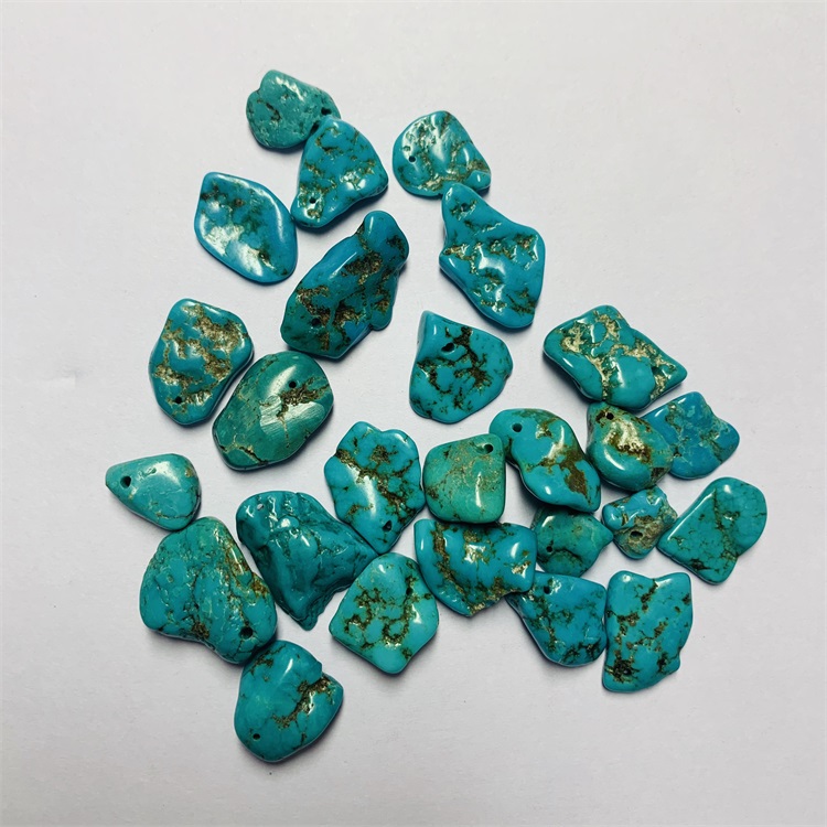 I-Natural Turquoise Nugget Gemstone Ubuhlalu 3-20mm ngokwenza ubucwebe benziwa 7