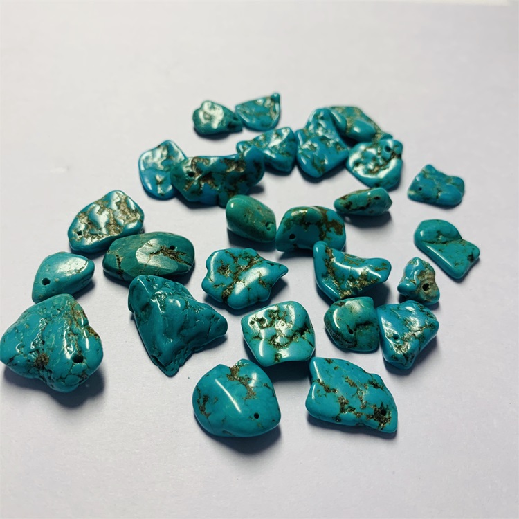 I-Natural Turquoise Nugget Gemstone Ubuhlalu 3-20mm ngokwenza ubucwebe benziwa 9