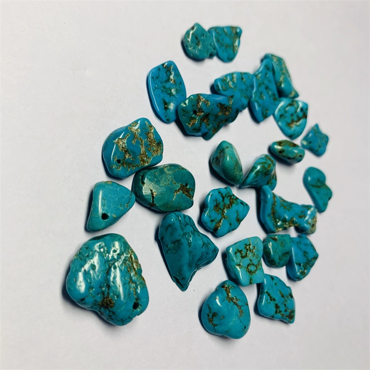 I-Natural Turquoise Nugget Gemstone Ubuhlalu 3-20mm ngokwenza ubucwebe benziwa 11