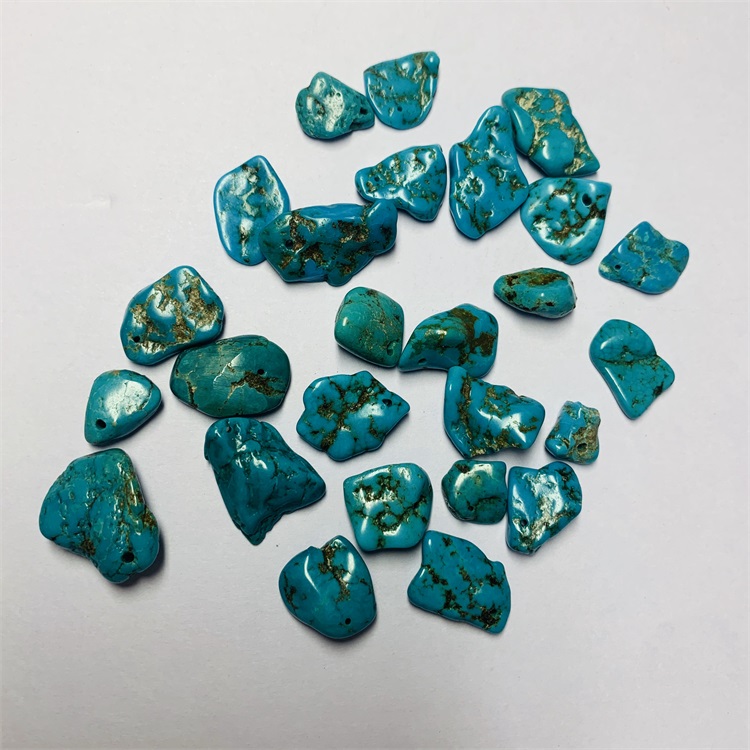 I-Natural Turquoise Nugget Gemstone Ubuhlalu 3-20mm ngokwenza ubucwebe benziwa 13