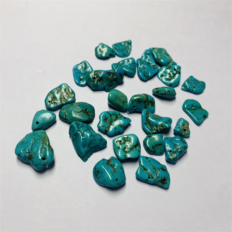 I-Natural Turquoise Nugget Gemstone Ubuhlalu 3-20mm ngokwenza ubucwebe benziwa 15