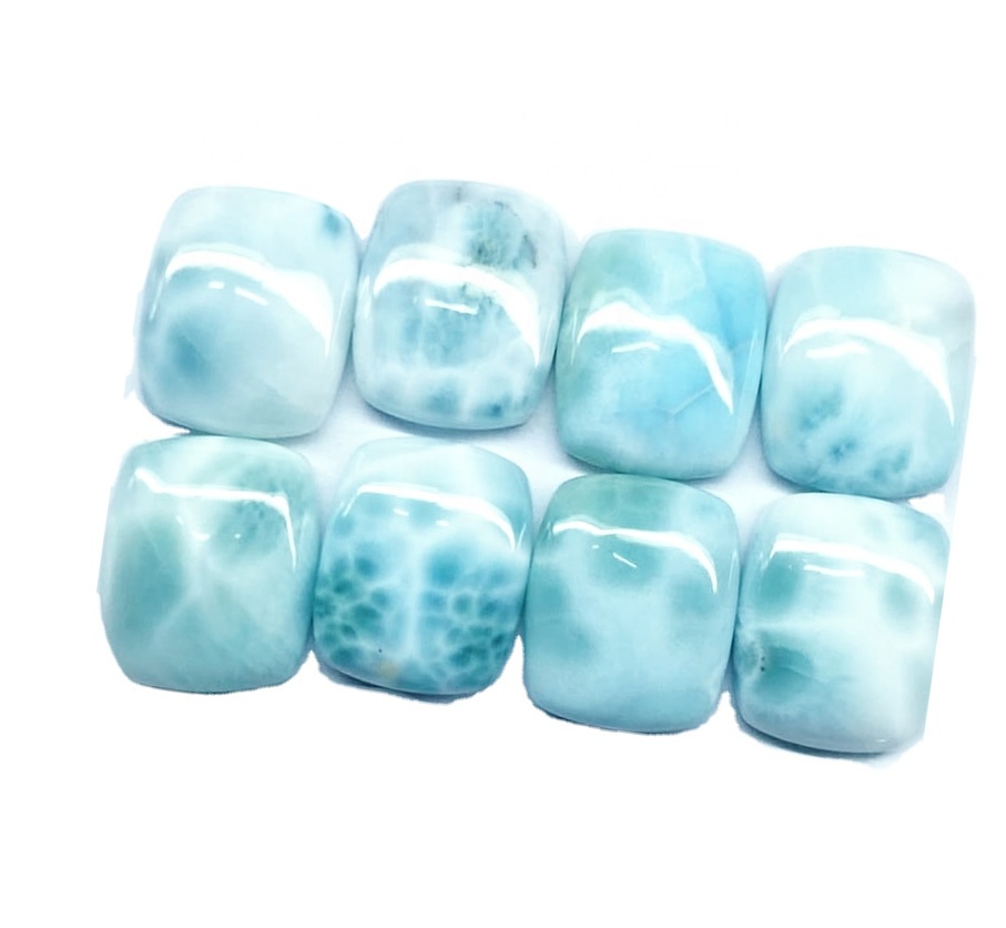 Табигый Ларимар Кабохонун жалпак арткы тик бурчтук формасы сулуу Ларимар 30