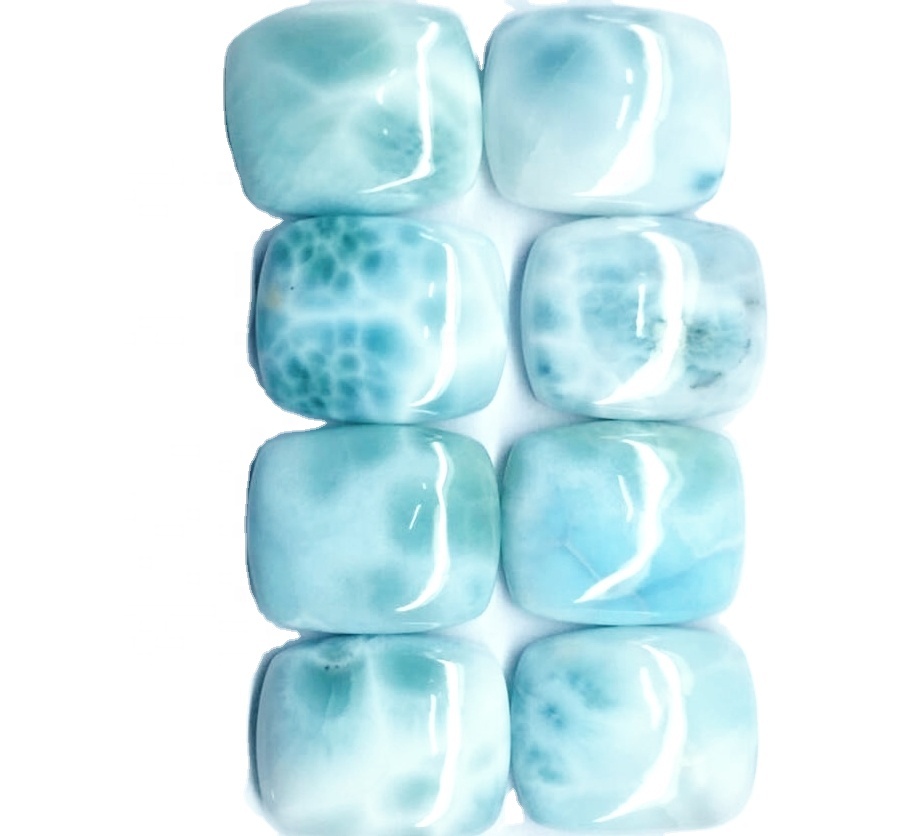 Табигый Ларимар Кабохонун жалпак арткы тик бурчтук формасы сулуу Ларимар 32