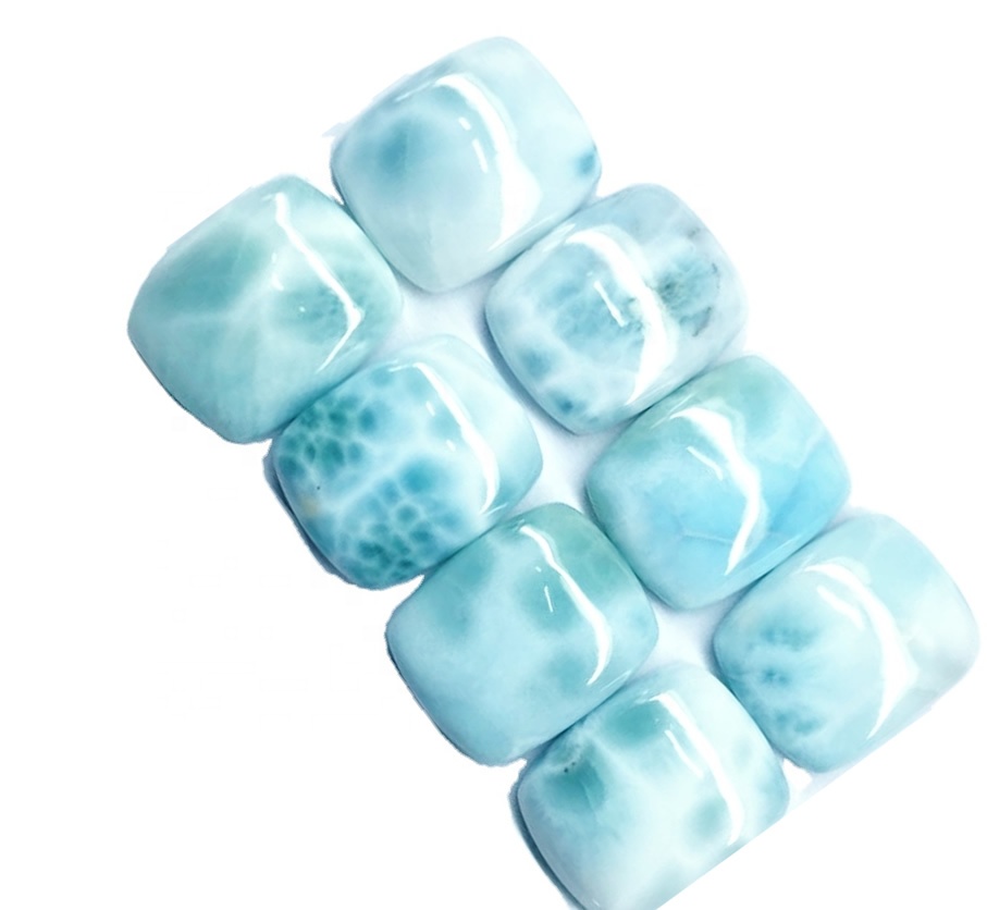 Табигый Ларимар Кабохонун жалпак арткы тик бурчтук формасы сулуу Ларимар 34