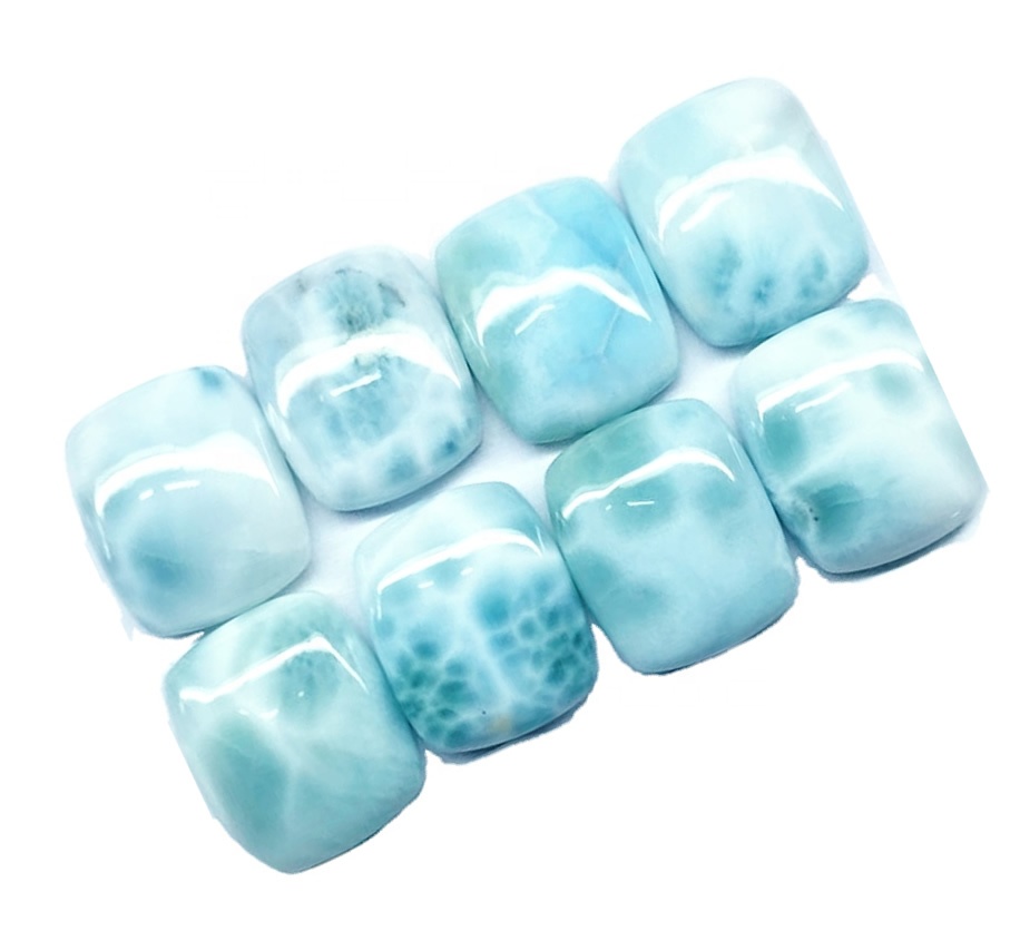 Табигый Ларимар Кабохонун жалпак арткы тик бурчтук формасы сулуу Ларимар 36