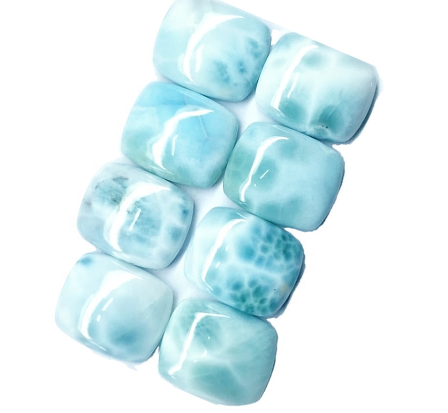 Табигый Ларимар Кабохонун жалпак арткы тик бурчтук формасы сулуу Ларимар 38