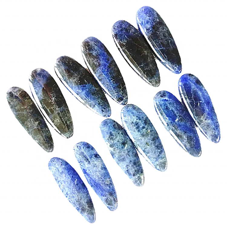 Natuerlike sodalite pear wetter drop shape glêd poleishing gementlike groothandel en retail losse edel 38