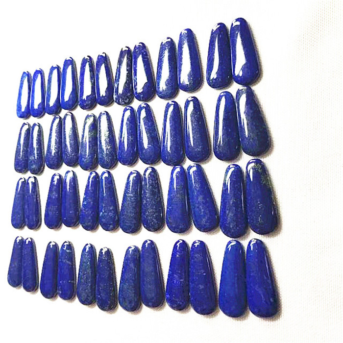 Natural Lapis Lazuli Pair Lapis Lazuli Cabochon One Side Polish 30